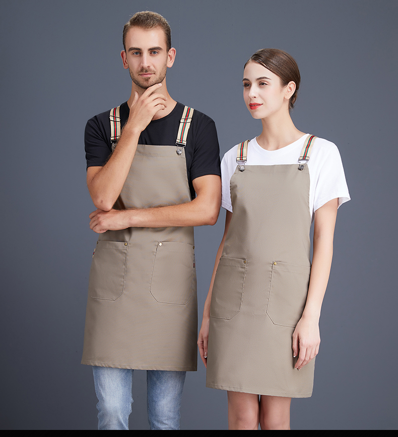 Canvas color webbing adjustable shoulder apron N01-20D291-20D295