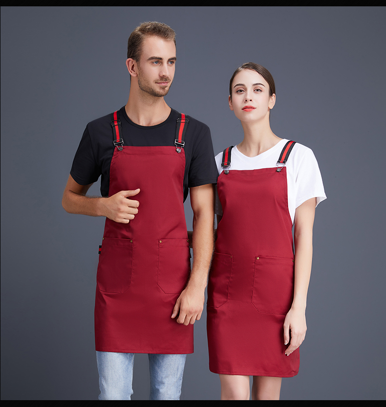 Canvas color webbing adjustable shoulder apron N01-20D291-20D295