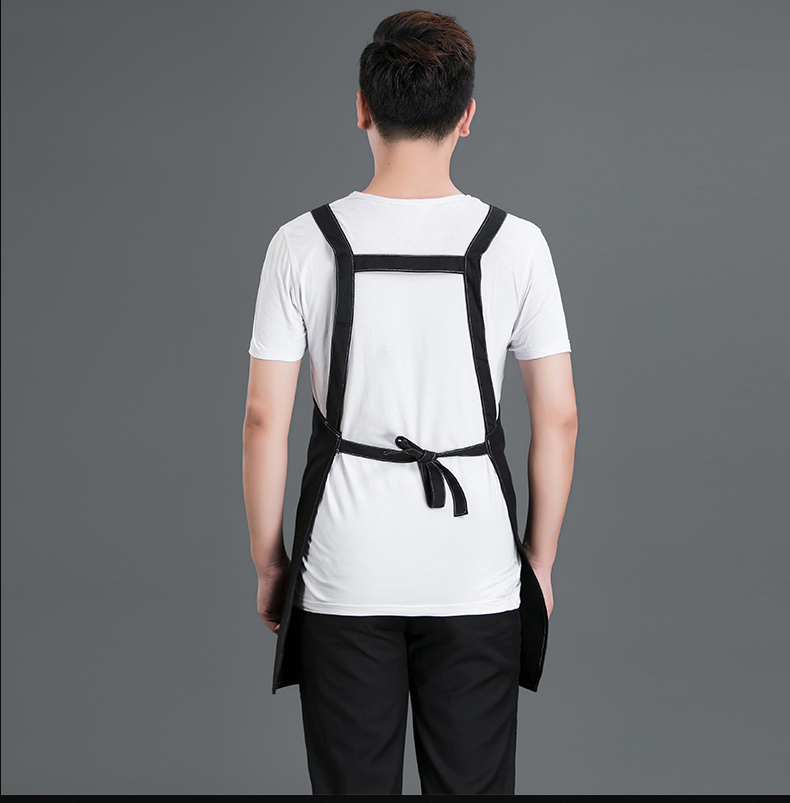 Cotton canvas double buckle adjustable shoulder apron N01-20D338-20D340