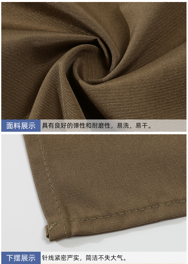 Polyester cotton thick canvas waterproof and oil-proof double shoulder apron CFWQ16