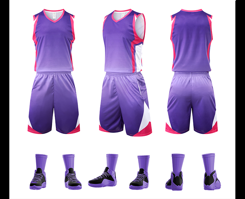 Gradient color basketball uniform suit GR1-1981 men