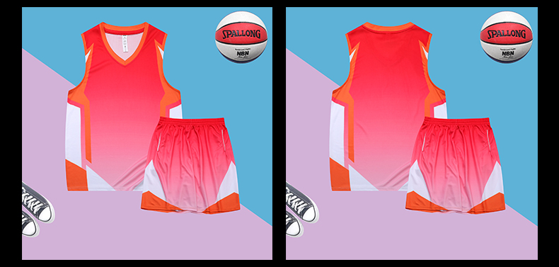 Gradient basketball uniform suit GR1-1981 women