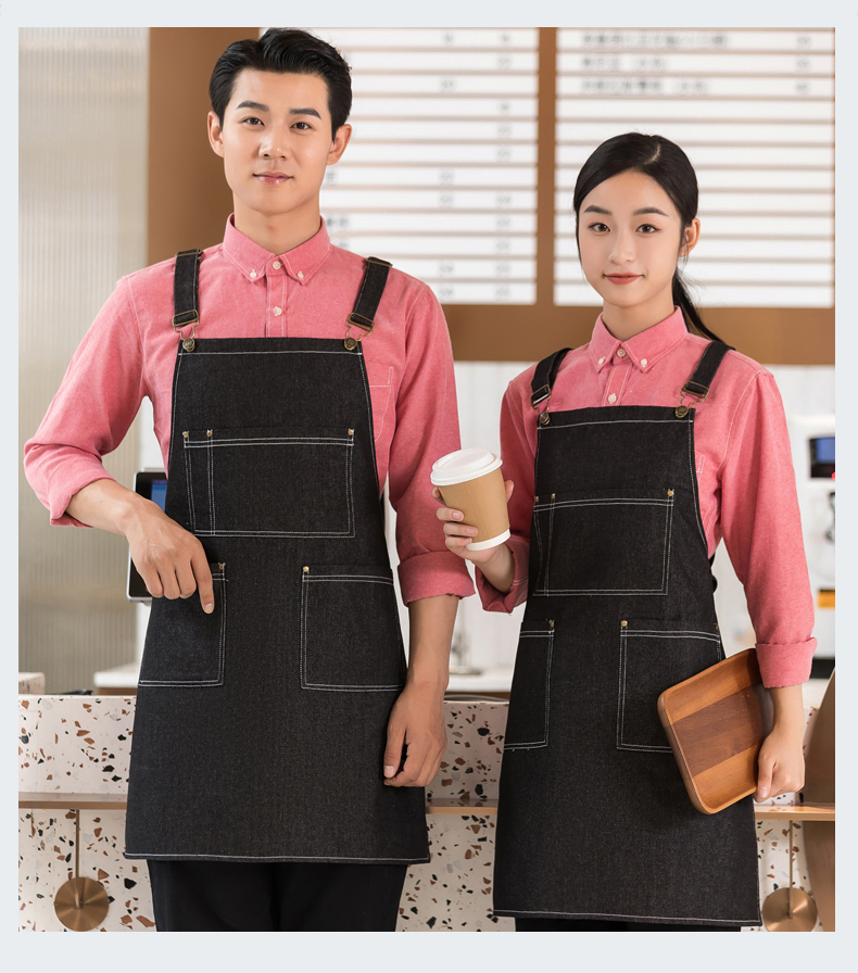 Fashion washed denim suspender apron H01-503