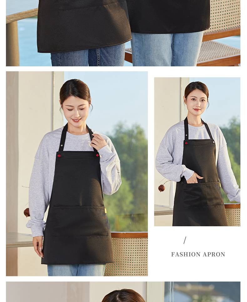 Workwear waterproof and anti-fouling halter neck apron H15-H999