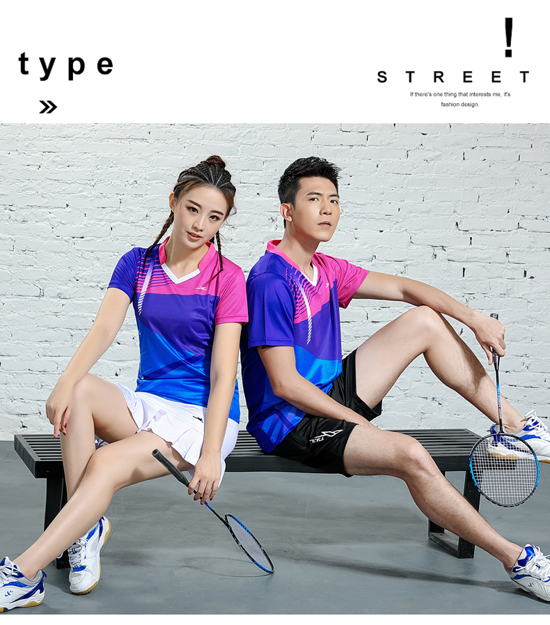 150g quick-drying V-neck sports casual short-sleeved men and women GM2-2618