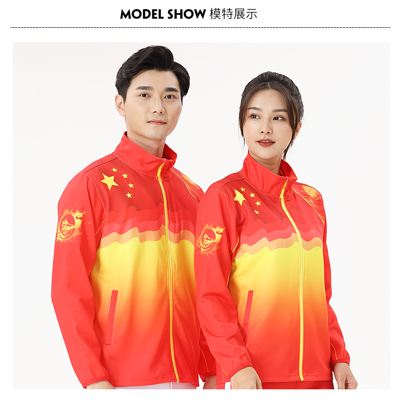 Casual sports badminton clothing stand collar top couple style 110-920 top