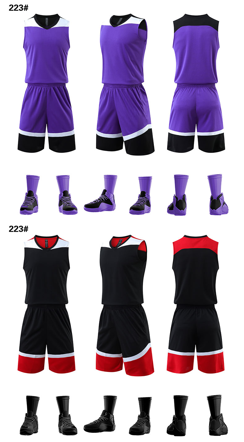 Sports moisture-absorbing quick-drying basketball suit G15-223 adult