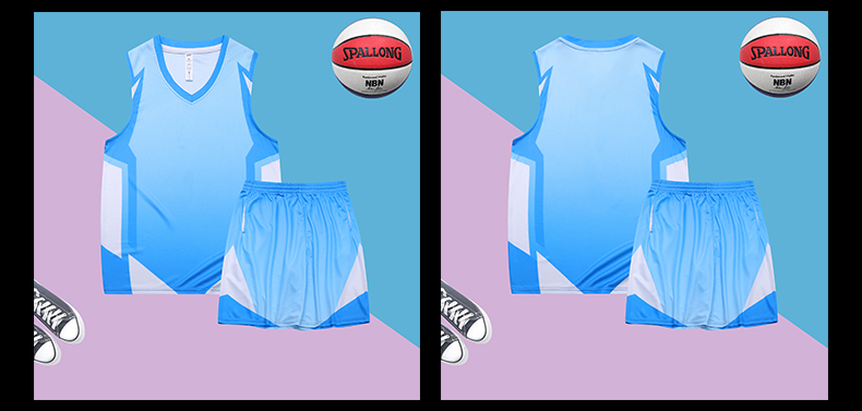 Gradient color basketball uniform suit GR1-1981 men