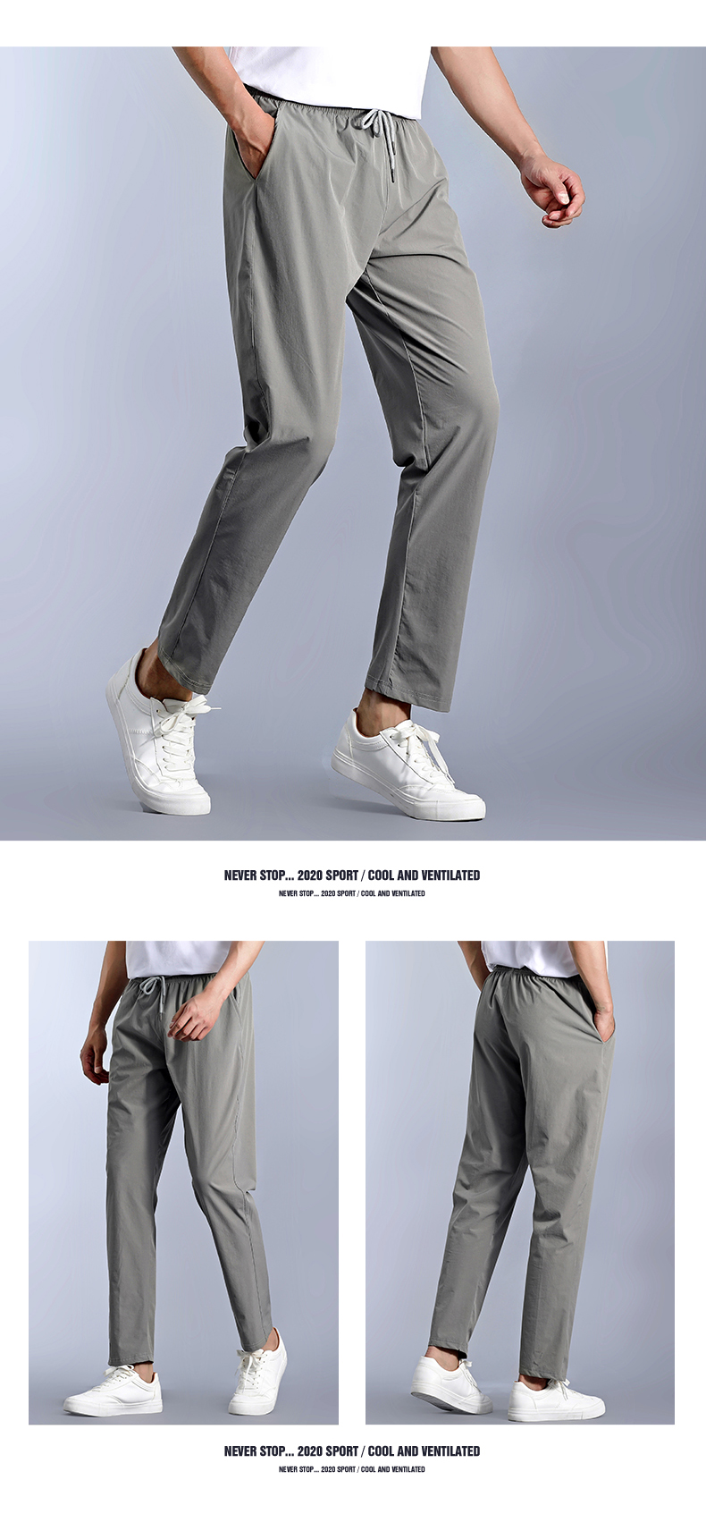 Quick-drying solid color thin trousers 58-8391 (take it the next day)