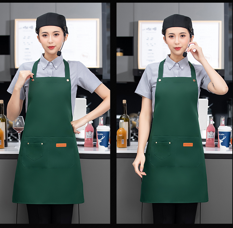 Workwear waterproof fabric solid color halter neck apron N01-586-594