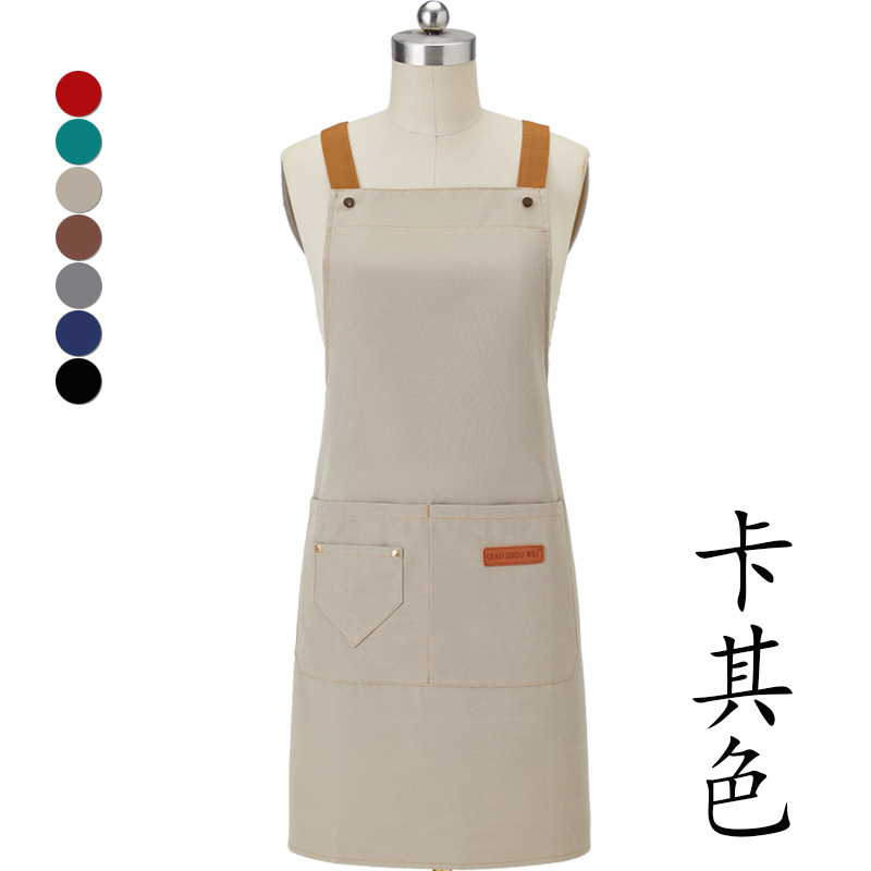 Canvas waterproof halter apron B05-Waterproof canvas