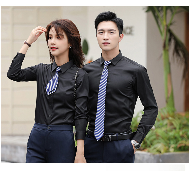 Business plain elastic long-sleeved shirt for women 111-986 women long shirt