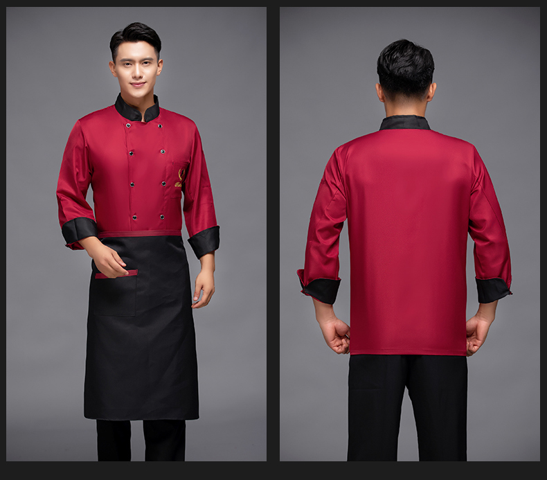 Chef hotel restaurant long sleeve chef uniform top H12-L028