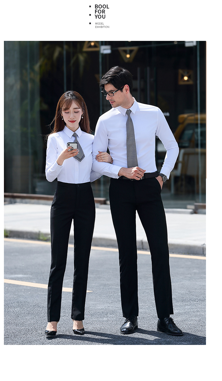 Business plain cotton long-sleeved shirt men DQ1-9302 shirt