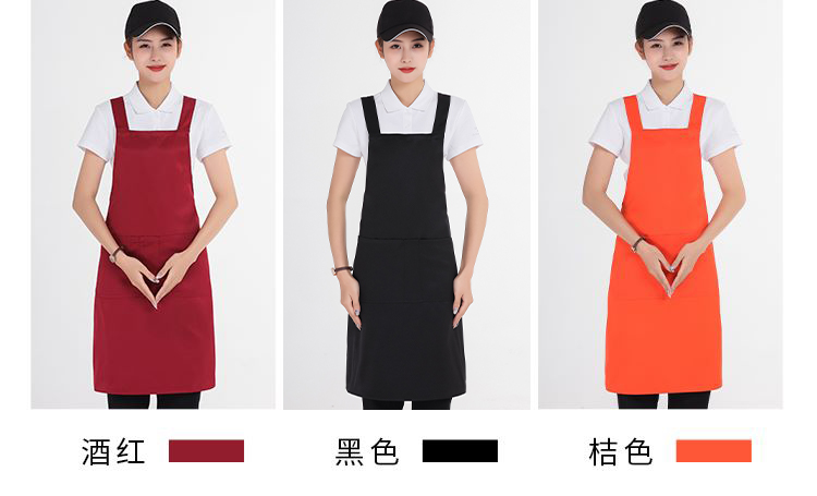 Workwear solid color bib apron U01-658