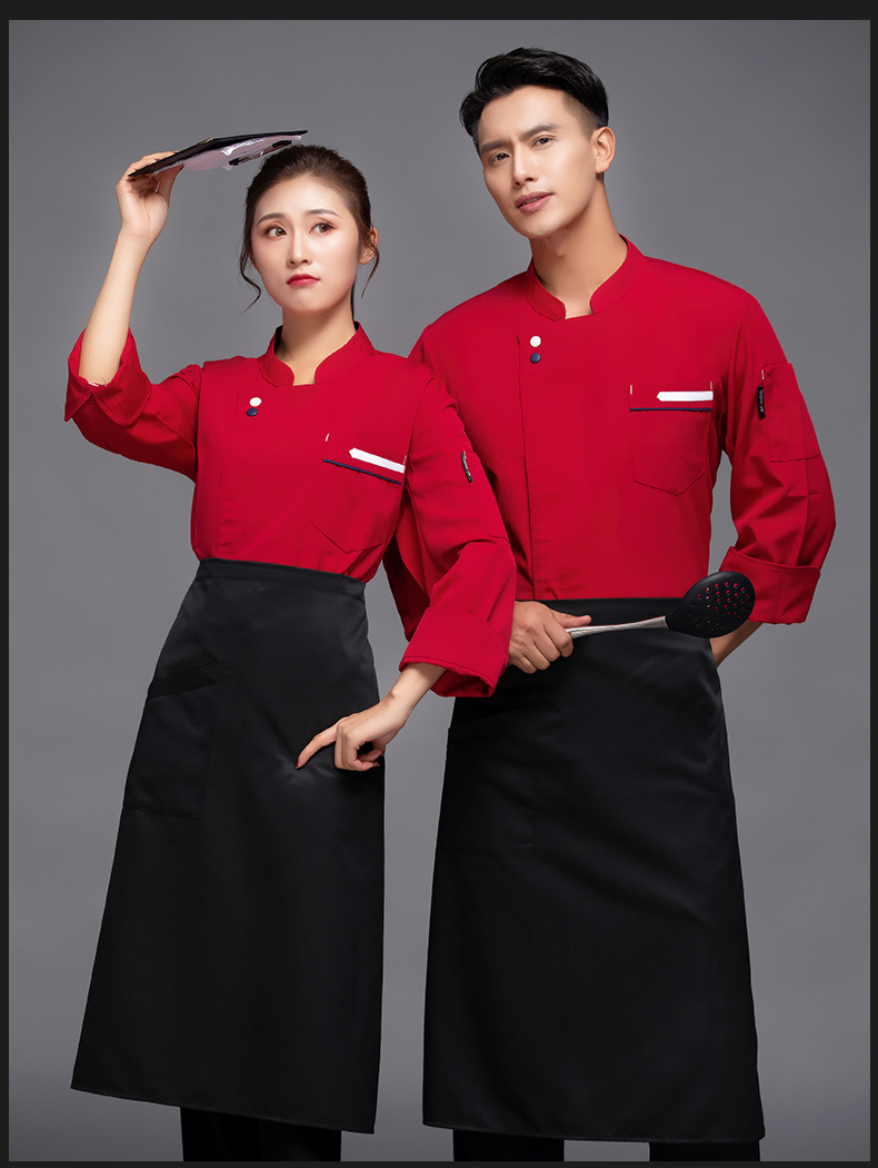 Double buckle hotel catering chef apron H12-L051 apron