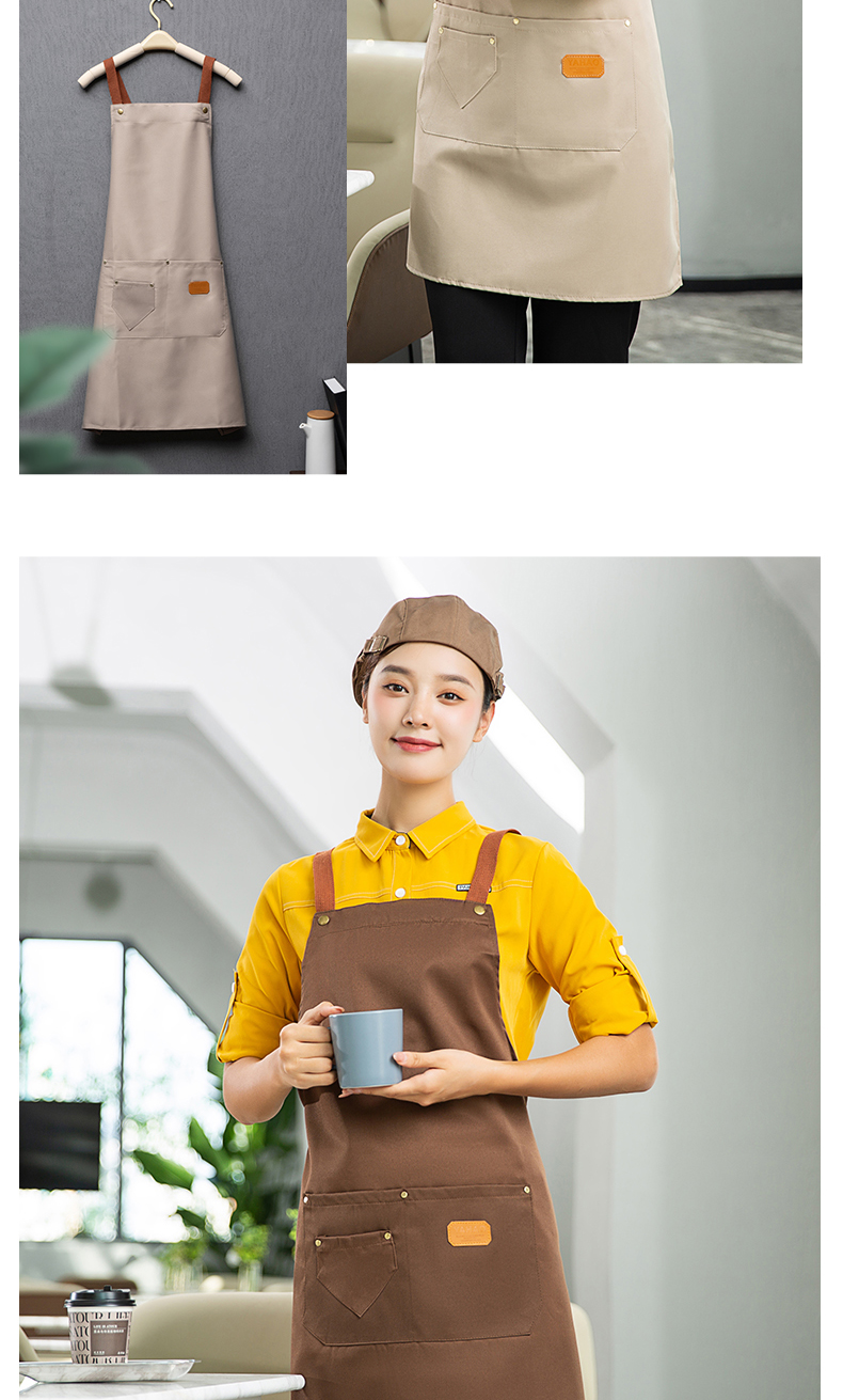 Two-button webbing waterproof canvas workwear apron H20-A21-1928