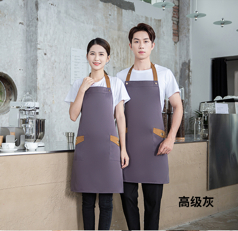 Waterproof and oil-proof kitchen hotel halter apron U01-B03