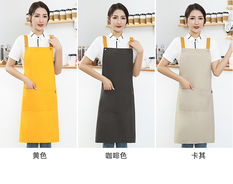 Polyester Cotton Canvas Adjustable Halter Apron HD1-301