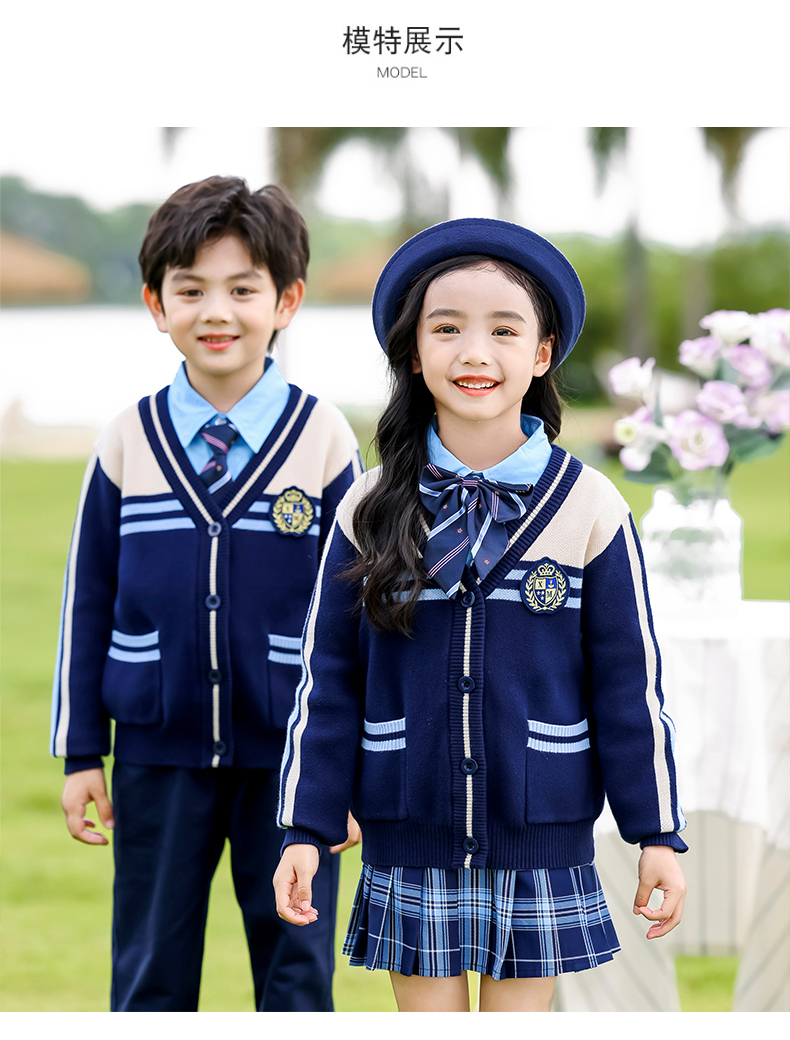 British style casual class uniform pure cotton suit school uniform 215-9155+9156 four-piece suit (with label)