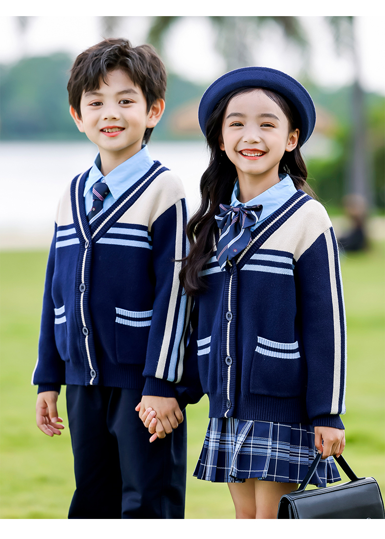 British style casual class uniform pure cotton suit school uniform 215-9155+9156 four-piece suit (with label)