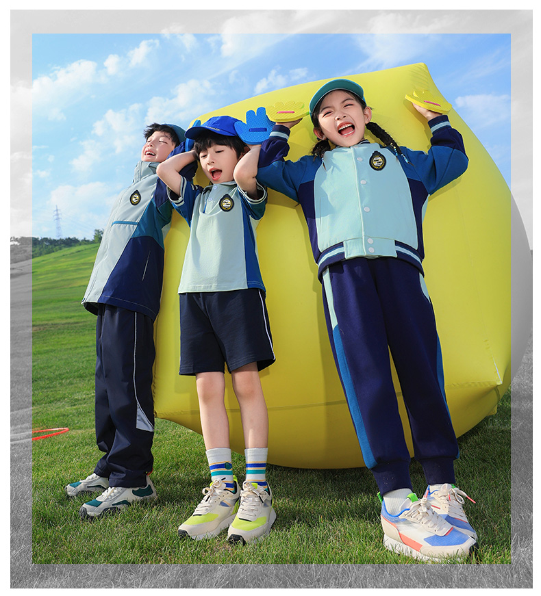 Campus primary school students outdoor sports school uniform suit two-piece suit 921-6327 assault jacket three-piece suit