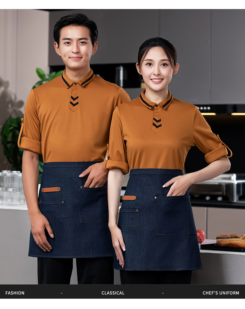 Small chef internet celebrity half-length work apron H02-22801 small apron