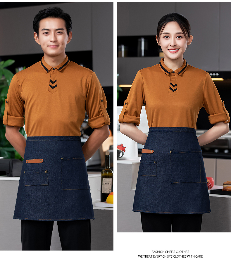 Small chef internet celebrity half-length work apron H02-22801 small apron