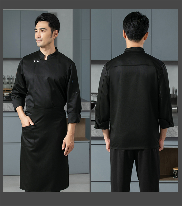 Hotel restaurant high quality professional chef clothing H12 - leather label taste