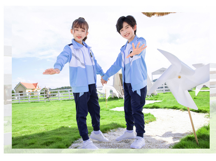 Casual sports style elementary school student uniform two-piece suit D22-1955 summer two-piece suit