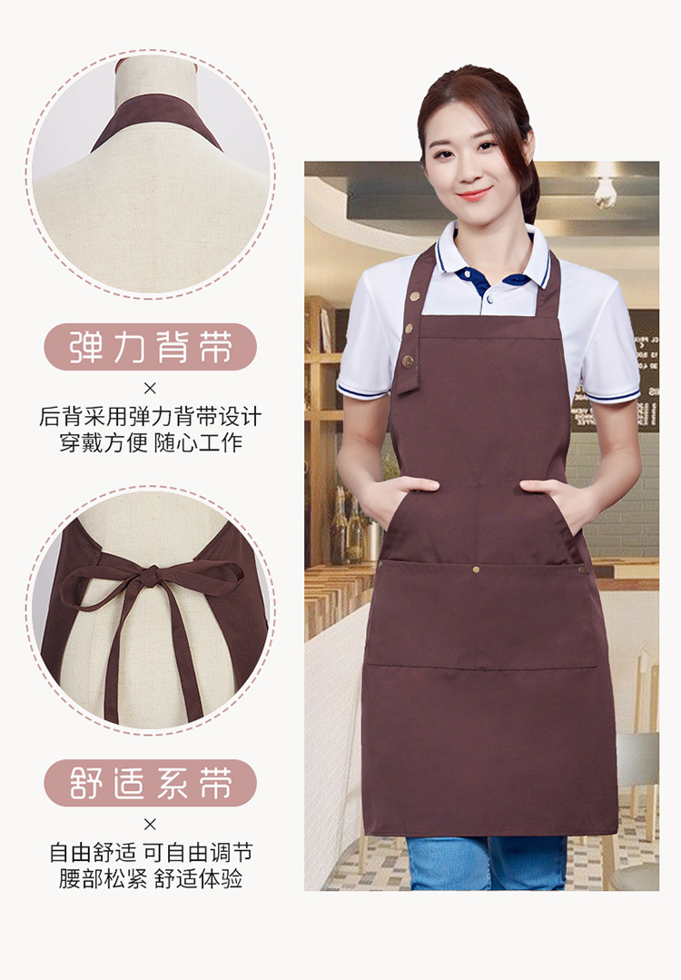 Thickened canvas halter neck adjustable apron H15-678