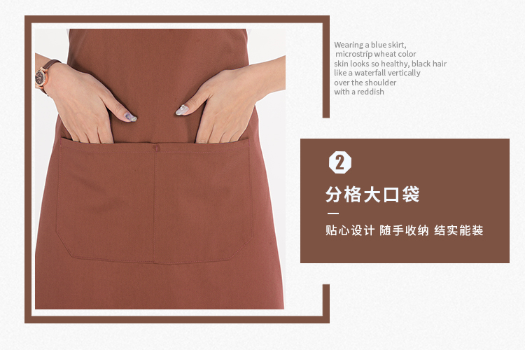 Workwear halter neck apron U01-178