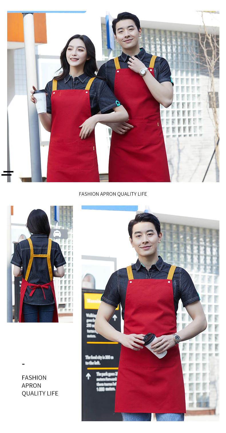 Shoulder Fashion Canvas Apron H15-F019