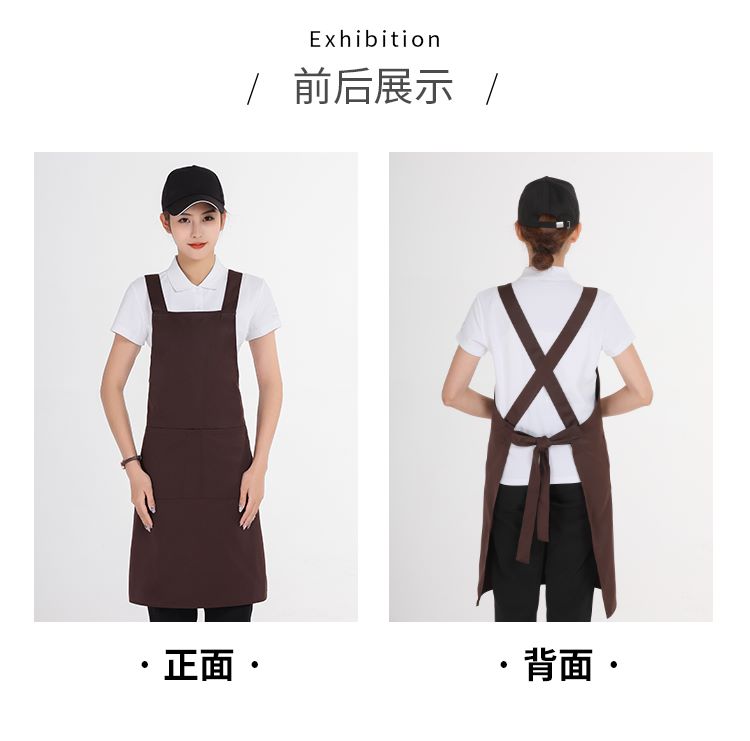 Workwear solid color bib apron U01-658