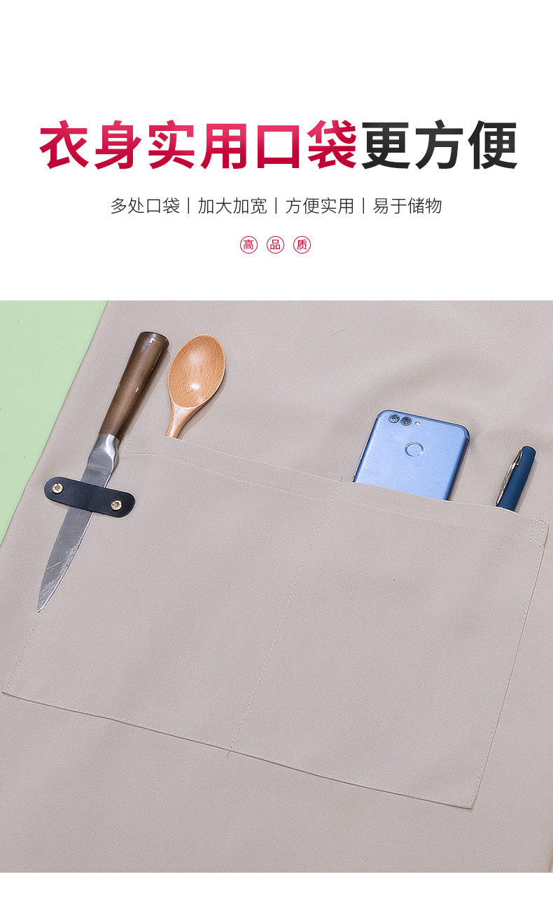 European style halter neck canvas waterproof apron H20-21-1921