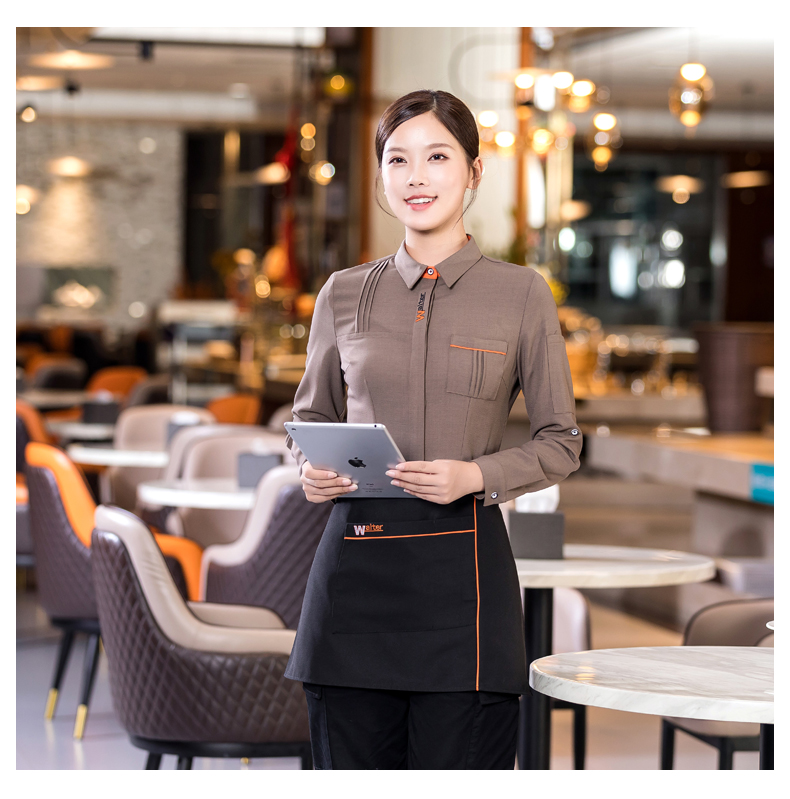 Waiter shirt catering waiter work clothes H01-2022-35 female