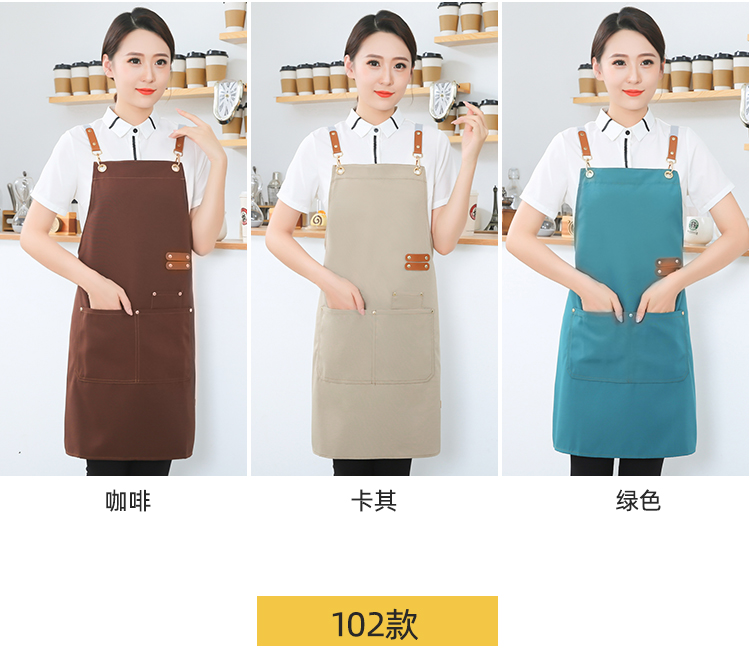 Thickened canvas waterproof cross strap shoulder apron HD1-09