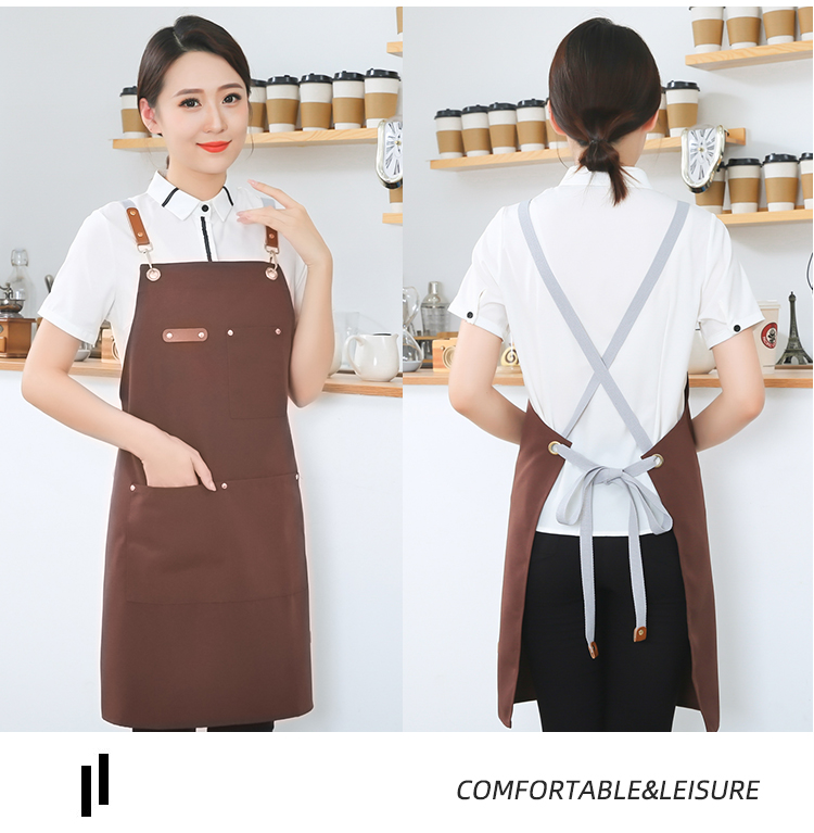 Thickened canvas waterproof cross strap shoulder apron HD1-09