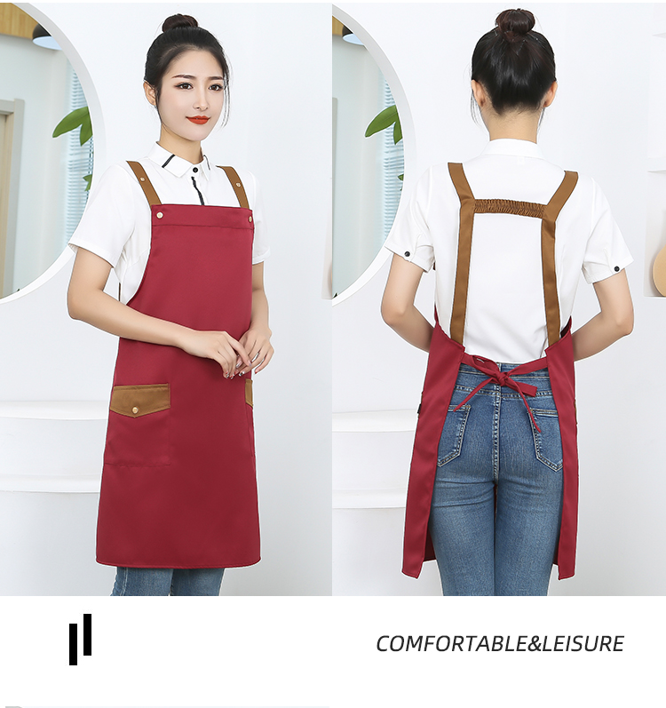 Thickened workwear waterproof adjustable halter apron HD1-111