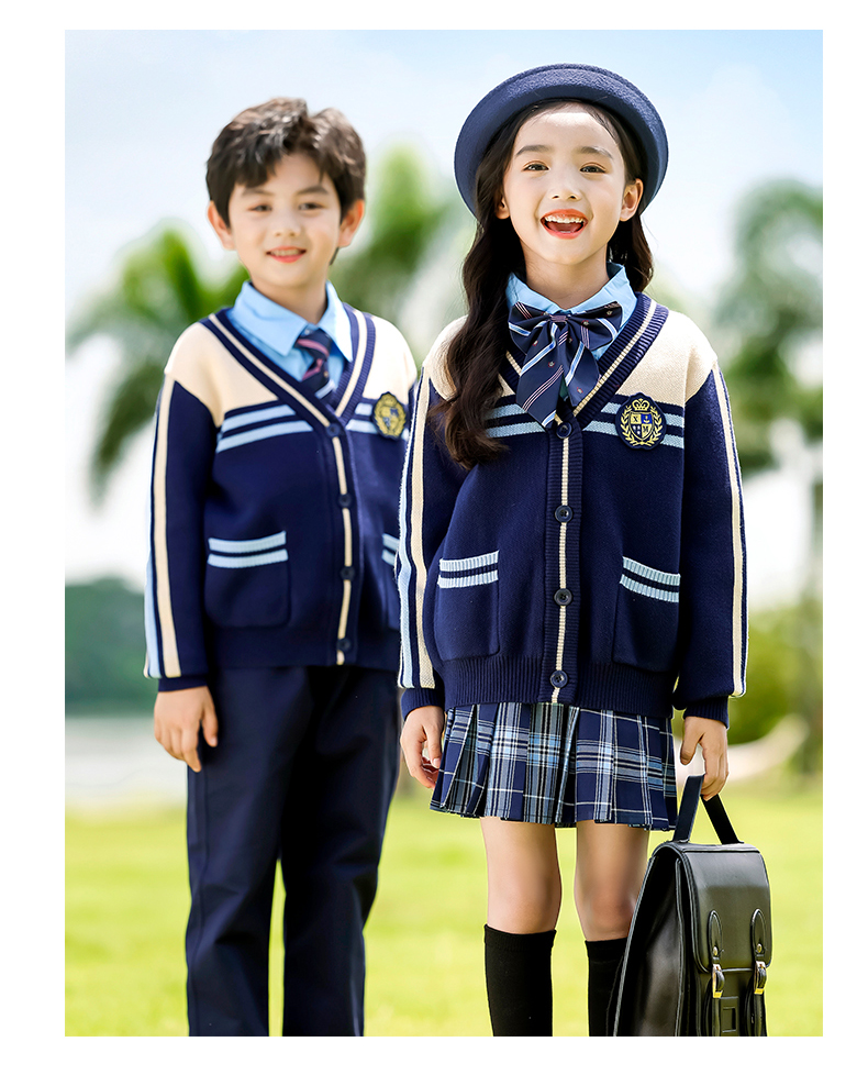 British style casual class uniform pure cotton suit school uniform 215-9155+9156 four-piece suit (with label)