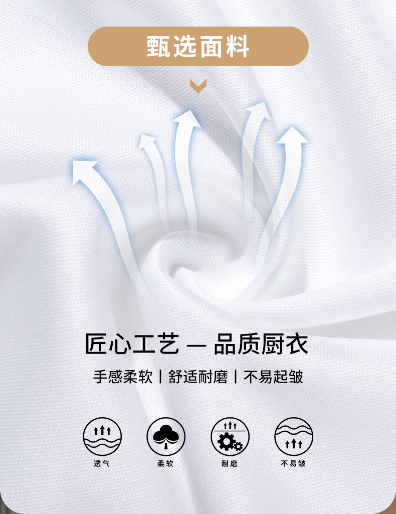 Breathable anti-fouling long-sleeved chef uniform H02-24301