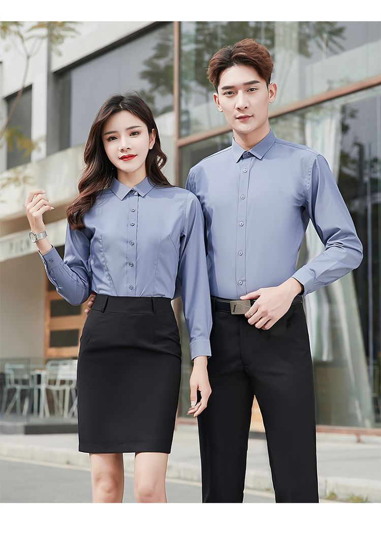 Commuter waist bamboo fiber small collar long-sleeved shirt female 180-000 female long sleeve