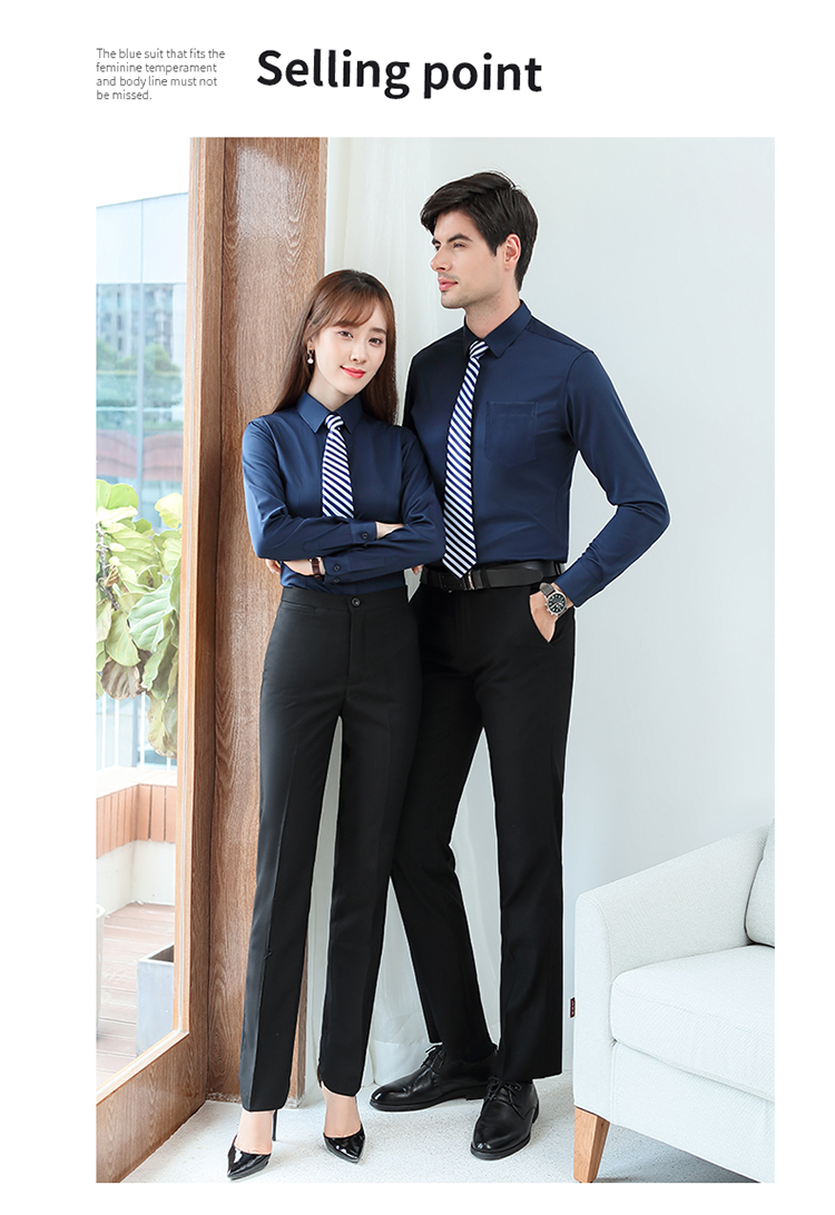 Plain modal slim fit commuter professional long-sleeved shirt for men and women DQ1-9808 long-sleeved shirt