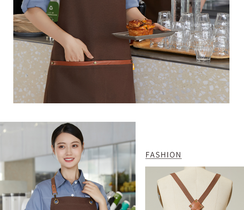 Cotton coarse cloth dirt-resistant and wear-resistant adjustable shoulder apron H15-C2205