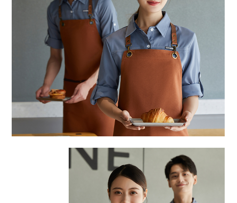 Cotton coarse cloth dirt-resistant and wear-resistant adjustable shoulder apron H15-C2205