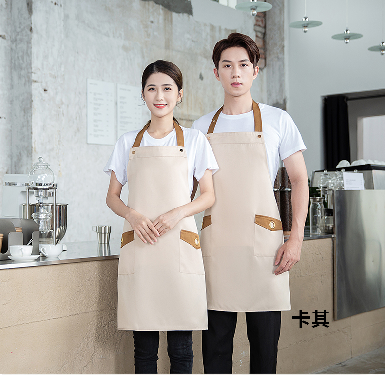 Waterproof and oil-proof kitchen hotel halter apron U01-B03