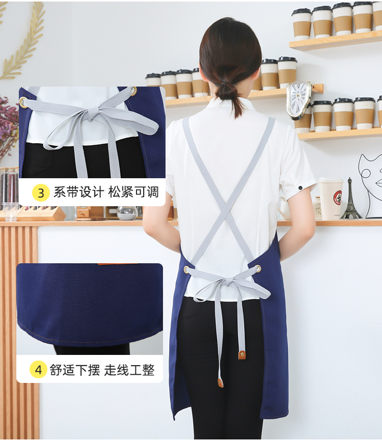 Thickened canvas waterproof cross strap shoulder apron HD1-09