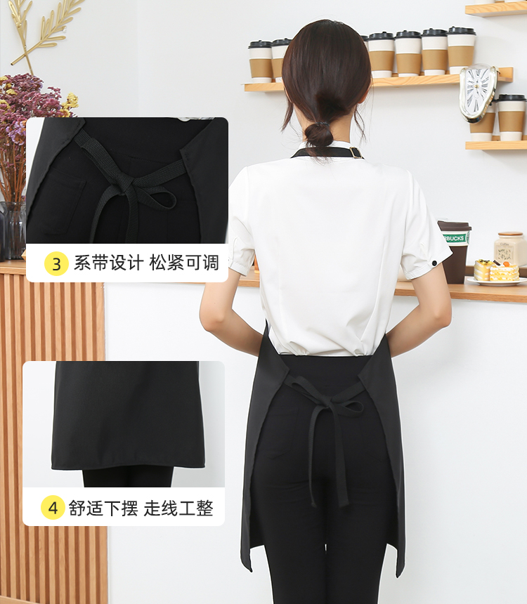 Canvas waterproof and stain-resistant adjustable halter apron HD1-103