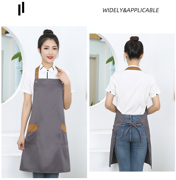 Thickened workwear waterproof adjustable halter apron HD1-111