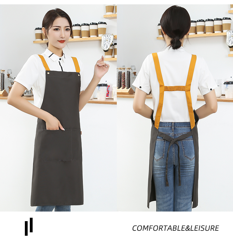 H shoulder strap polyester cotton canvas shoulder apron HD1-302